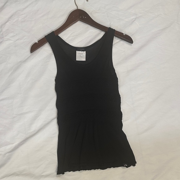 CHANEL sleeveless designer black tank top 
size 36/2
P22387W03215 No Flaws - Picture 1 of 14
